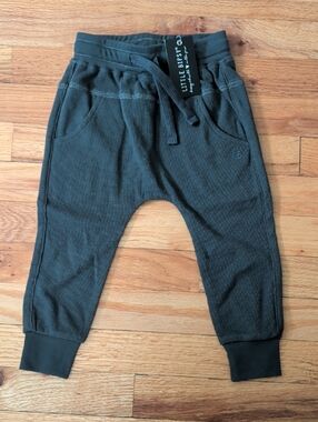 Little Bipsy 2/3T Charcoal Waffle Joggers NWT
